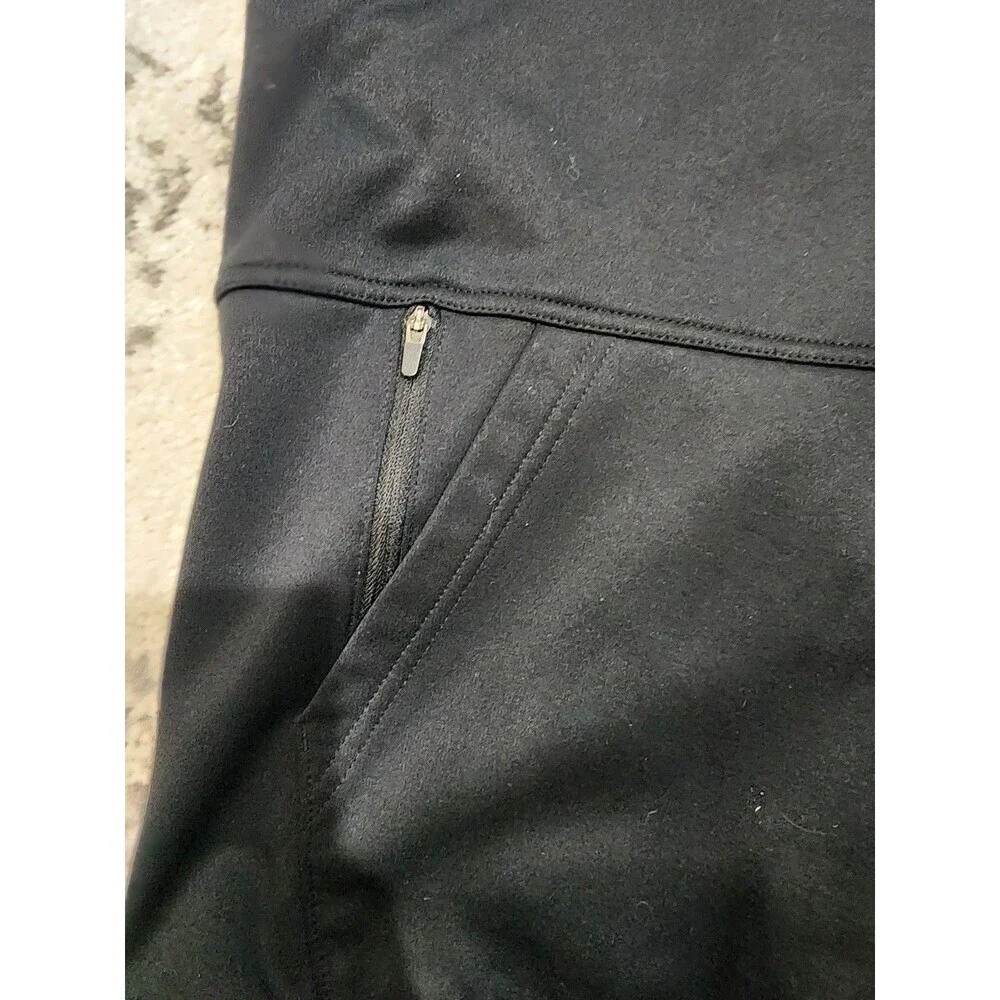 NIKE DRI-FIT MENS LARGE BLACK PULLOVER HOODIE Black Grey Crowl Neck